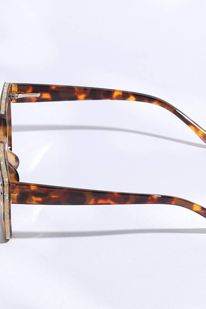 Wide Frame Glitter Side Fashion Reading Glasses