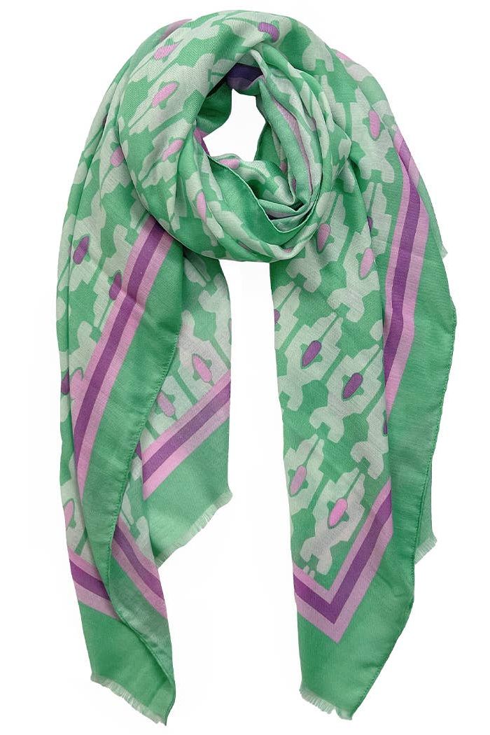 Summer Tile Print Scarf/Wrap