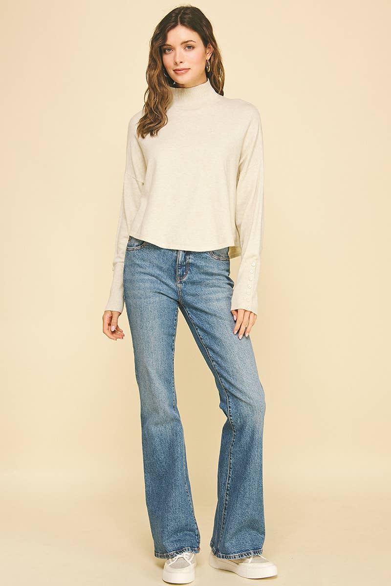 The Ava Mock Neck Sweater