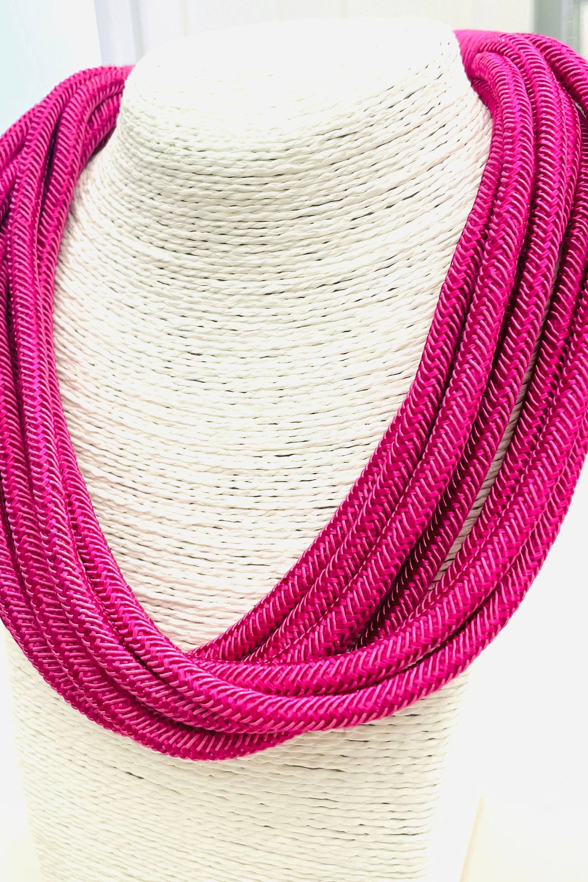 Fuschia Rope Necklace