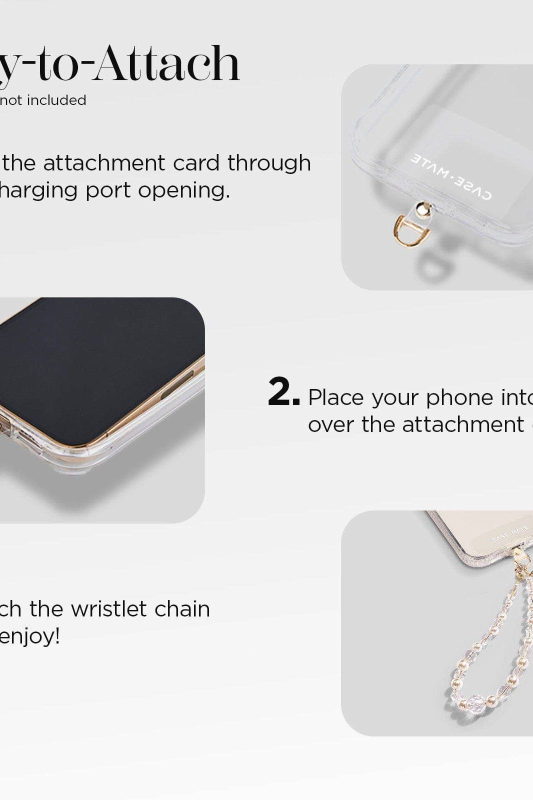 Crystal Pearl Phone Charm