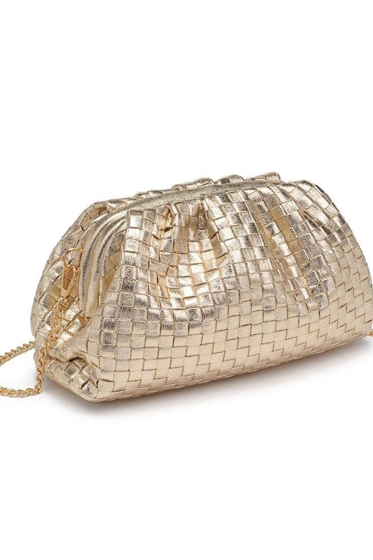 Tate Woven Frame Clutch