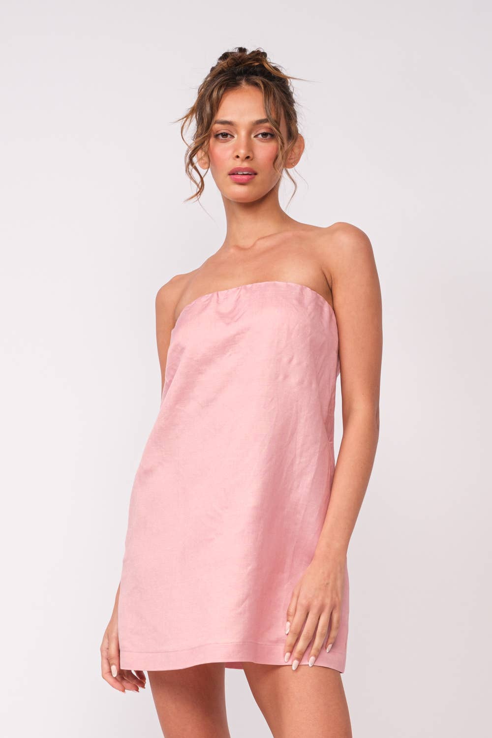 Sweet Escape Strapless Mini Dress with Elastic Back