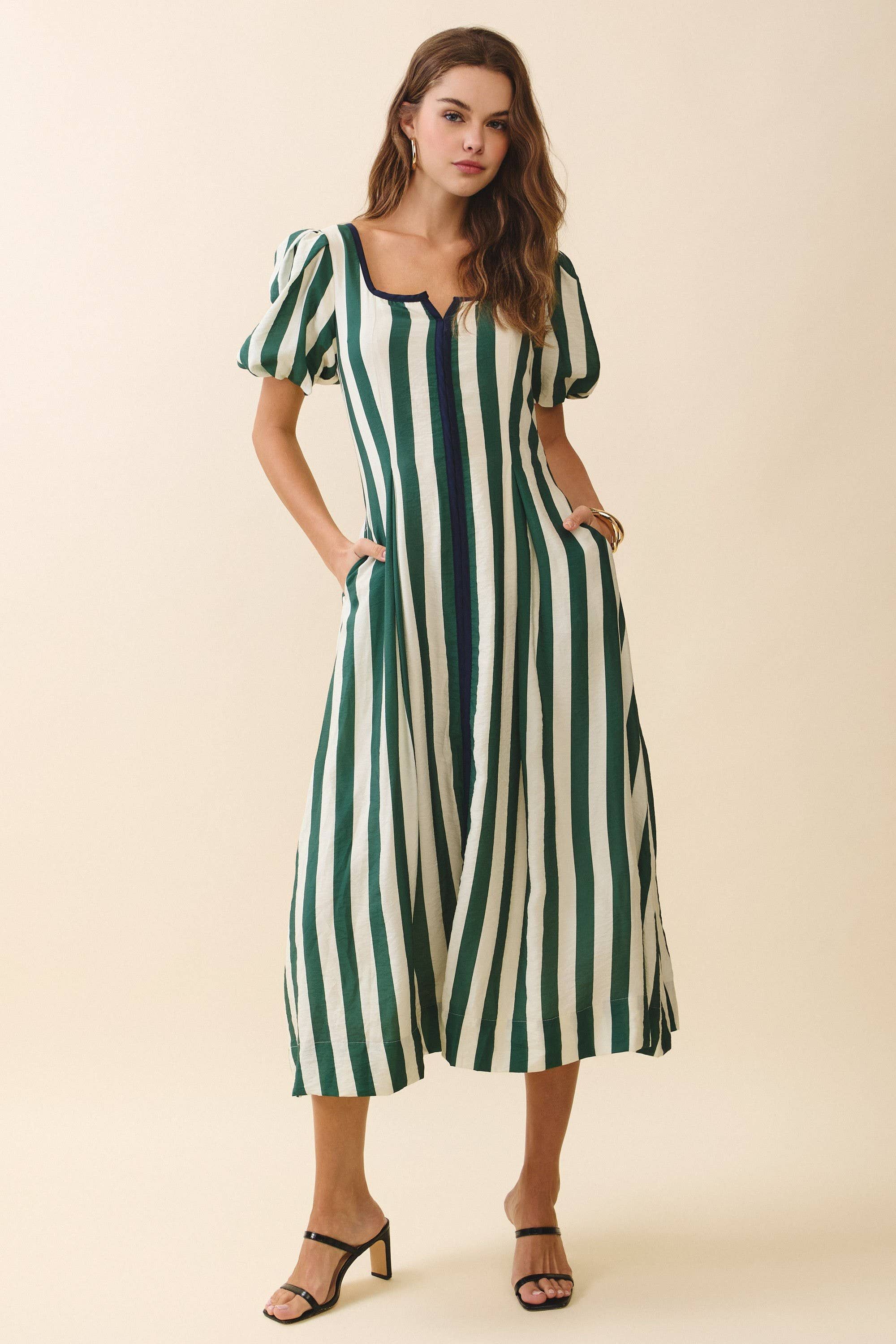 Sierra Striped Midi Dress
