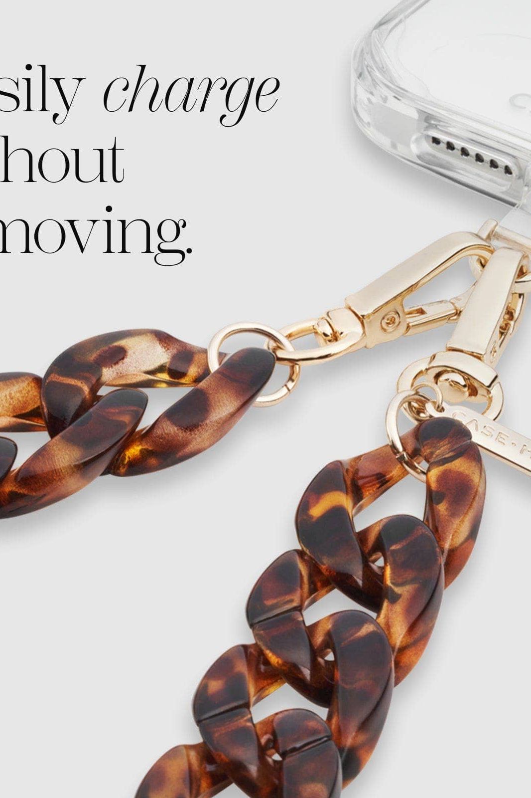 Tortoiseshell Chain Phone Crossbody