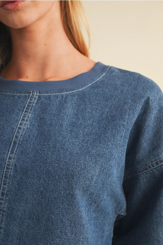 Denim Dream Cropped Denim Top