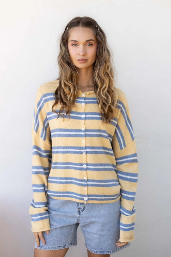 Between the Lines Striped Cardigan Sweater