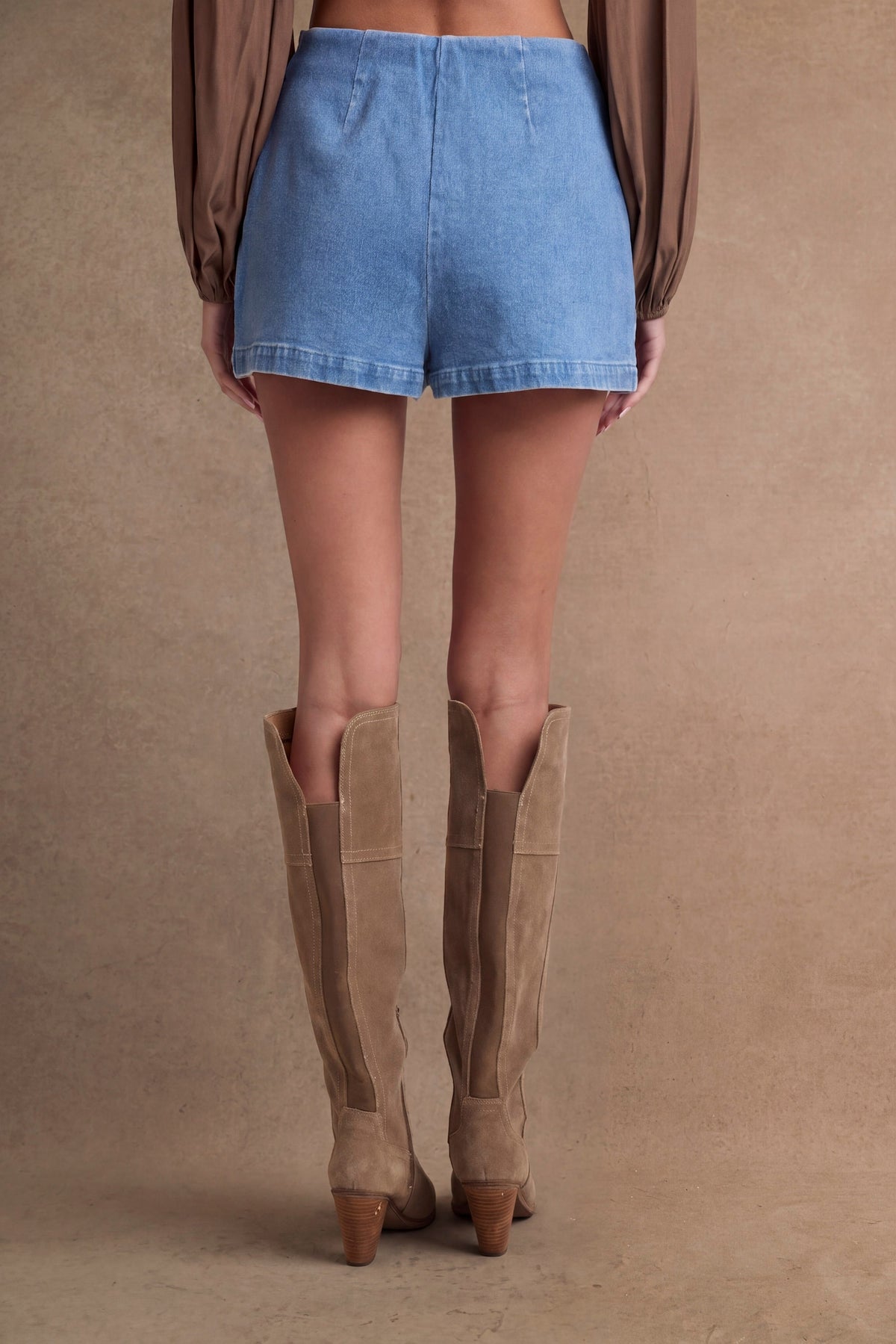 Denim Done Right High-Waisted A-Line Skort