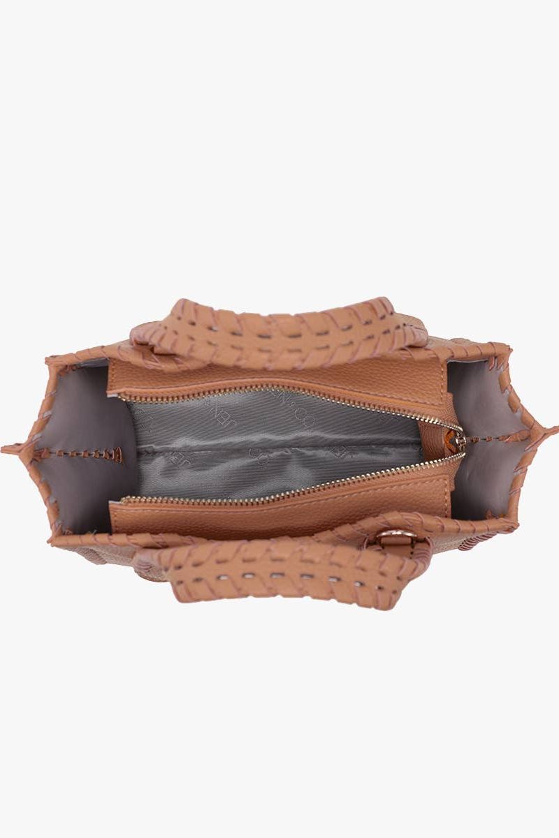 Marla Whipstitch Shaped Satchel