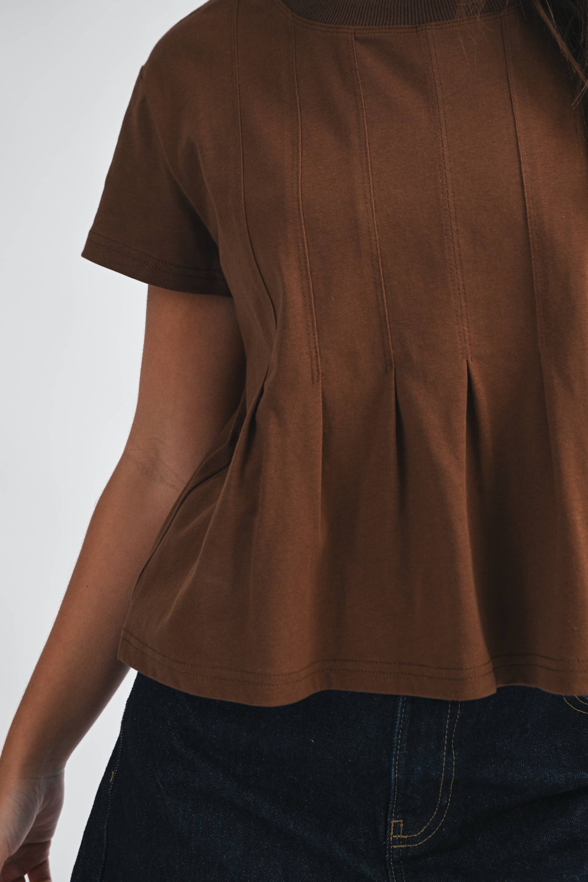Pleat Me Be Pleated Short Sleeve Knit Top