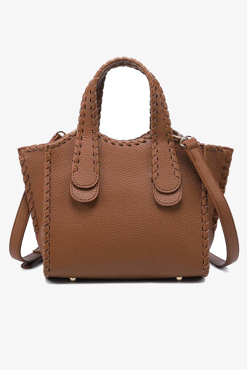 Marla Whipstitch Shaped Satchel