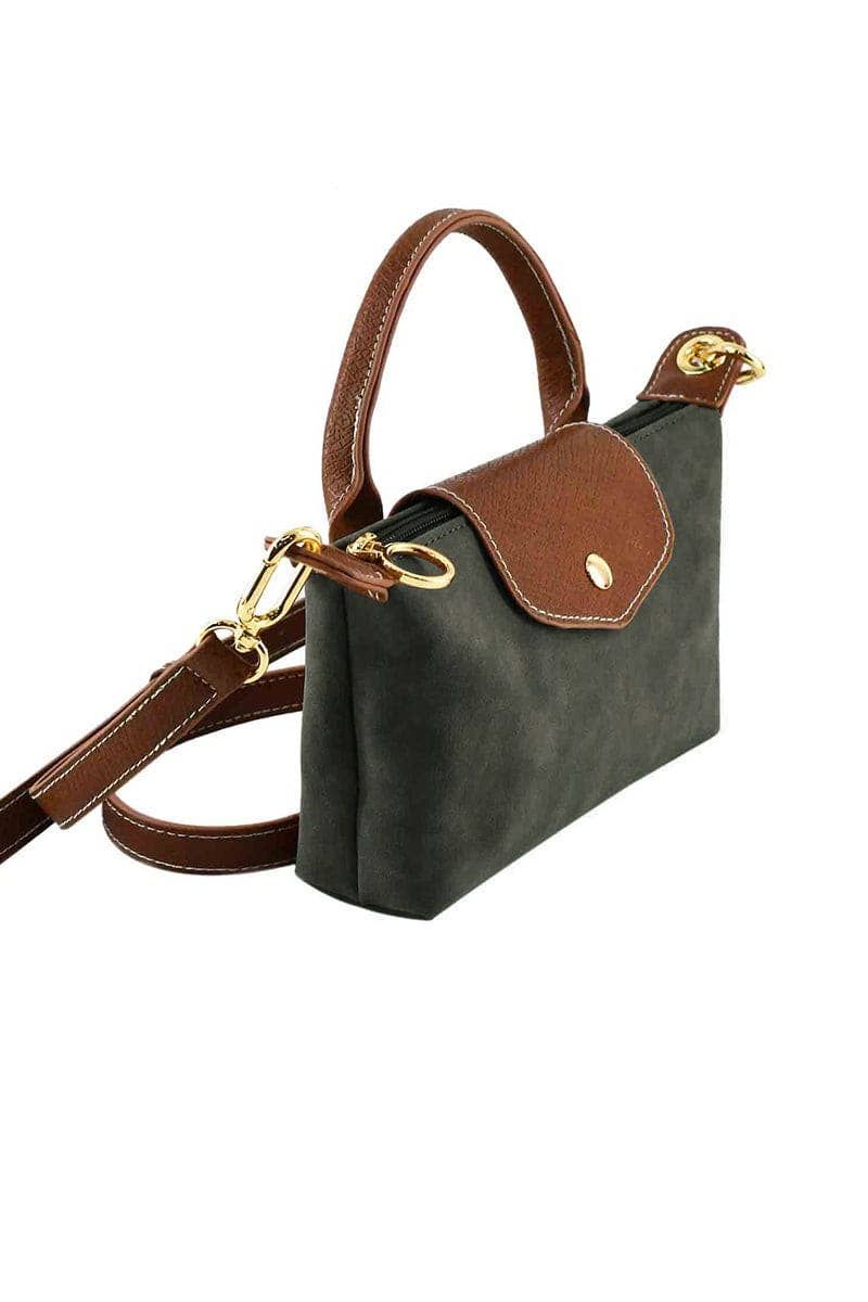 SU781 Faux Suede Mini Crossbody Bag