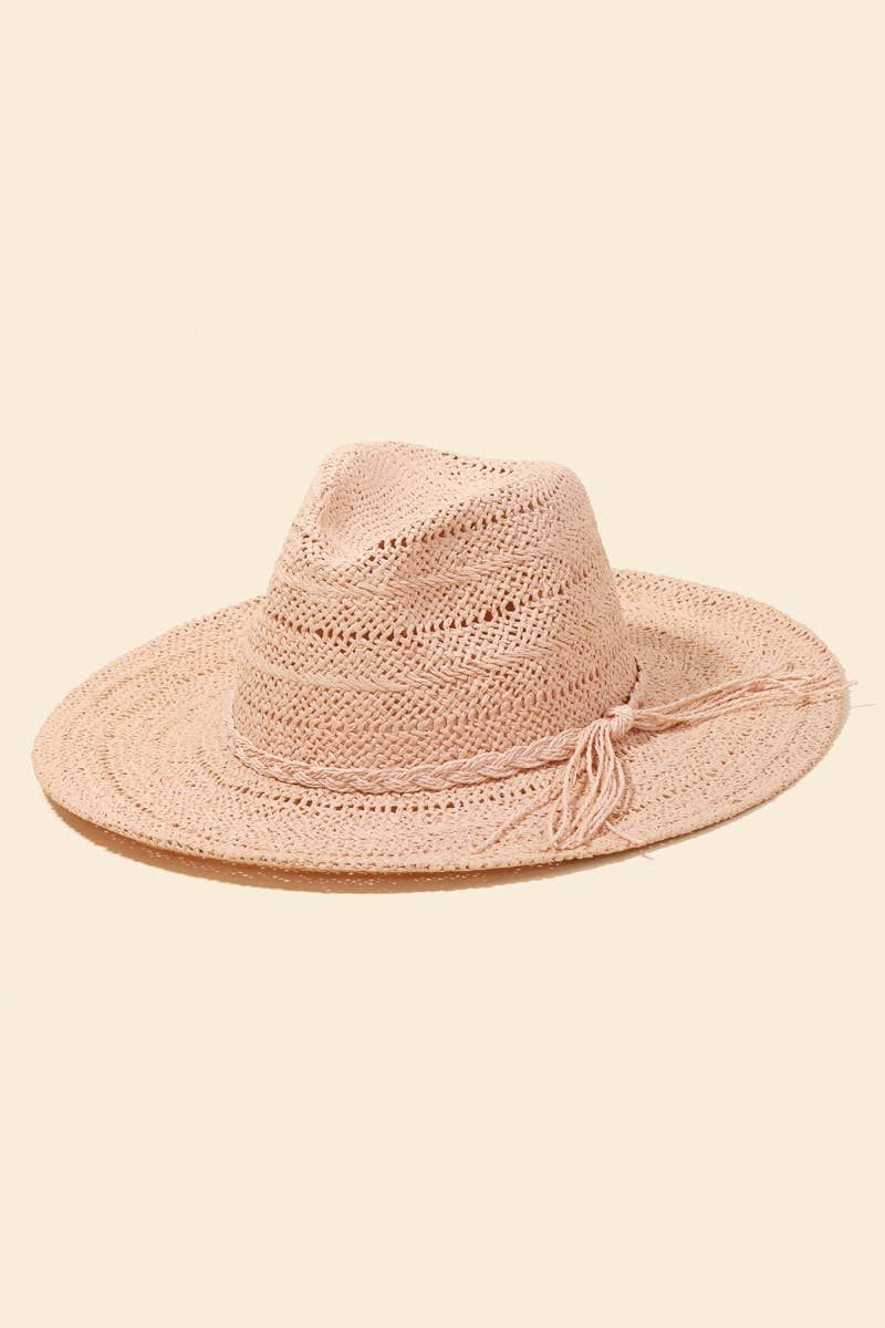 Braided Rope Band Straw Hat