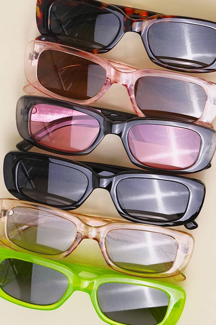 Rectangle Acetate Fashion Assorted Sunglasses