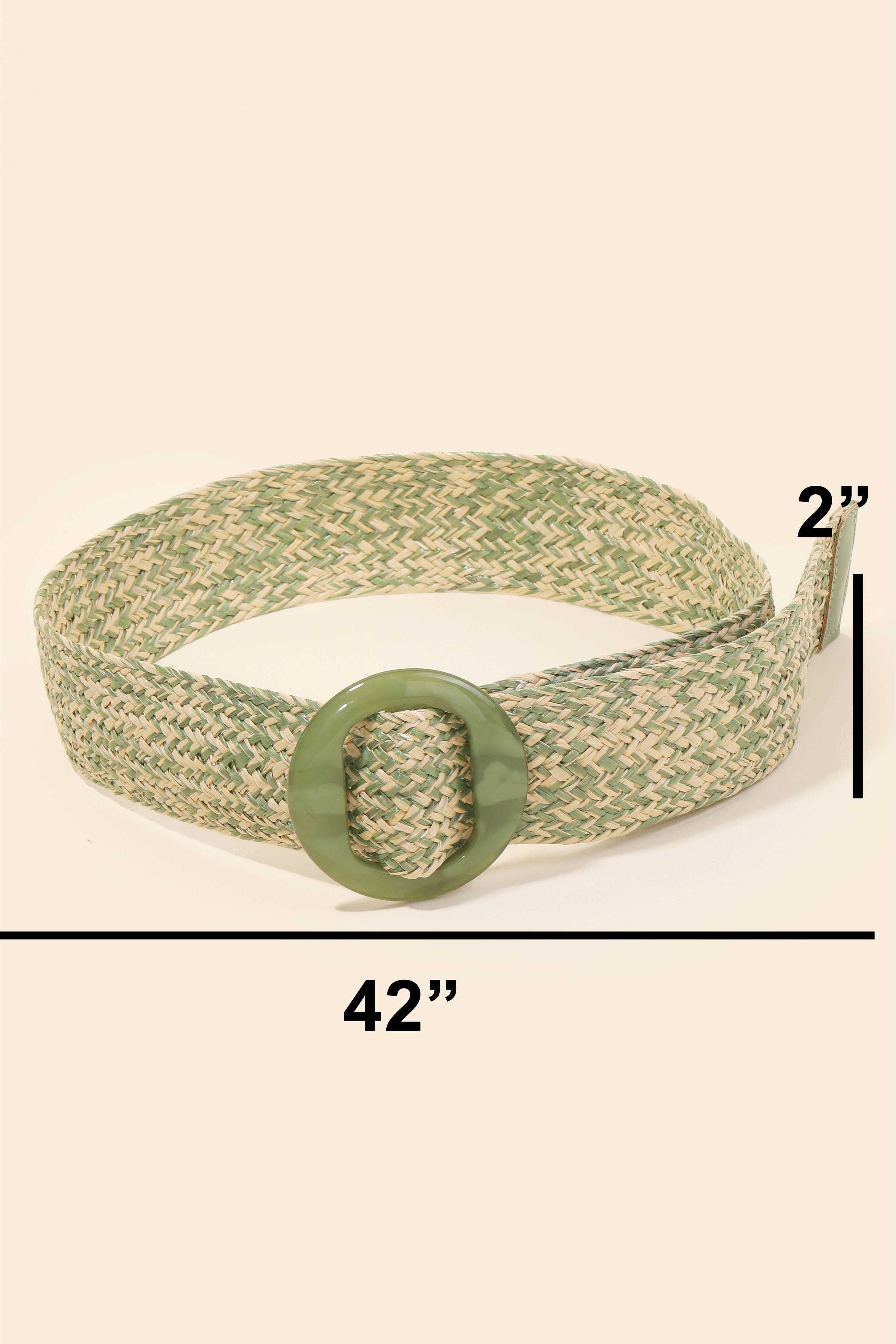 Braided Belt with Tonal Buckle Detail