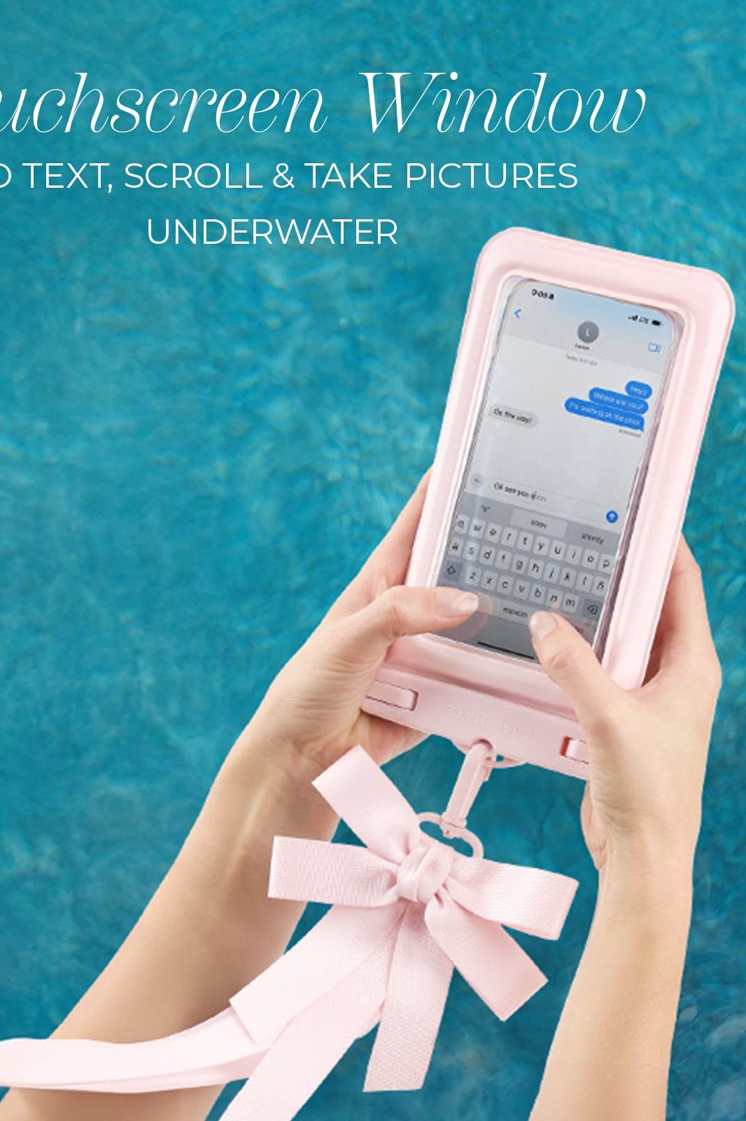 Ballet Pink Bow Waterproof Floating Pouch