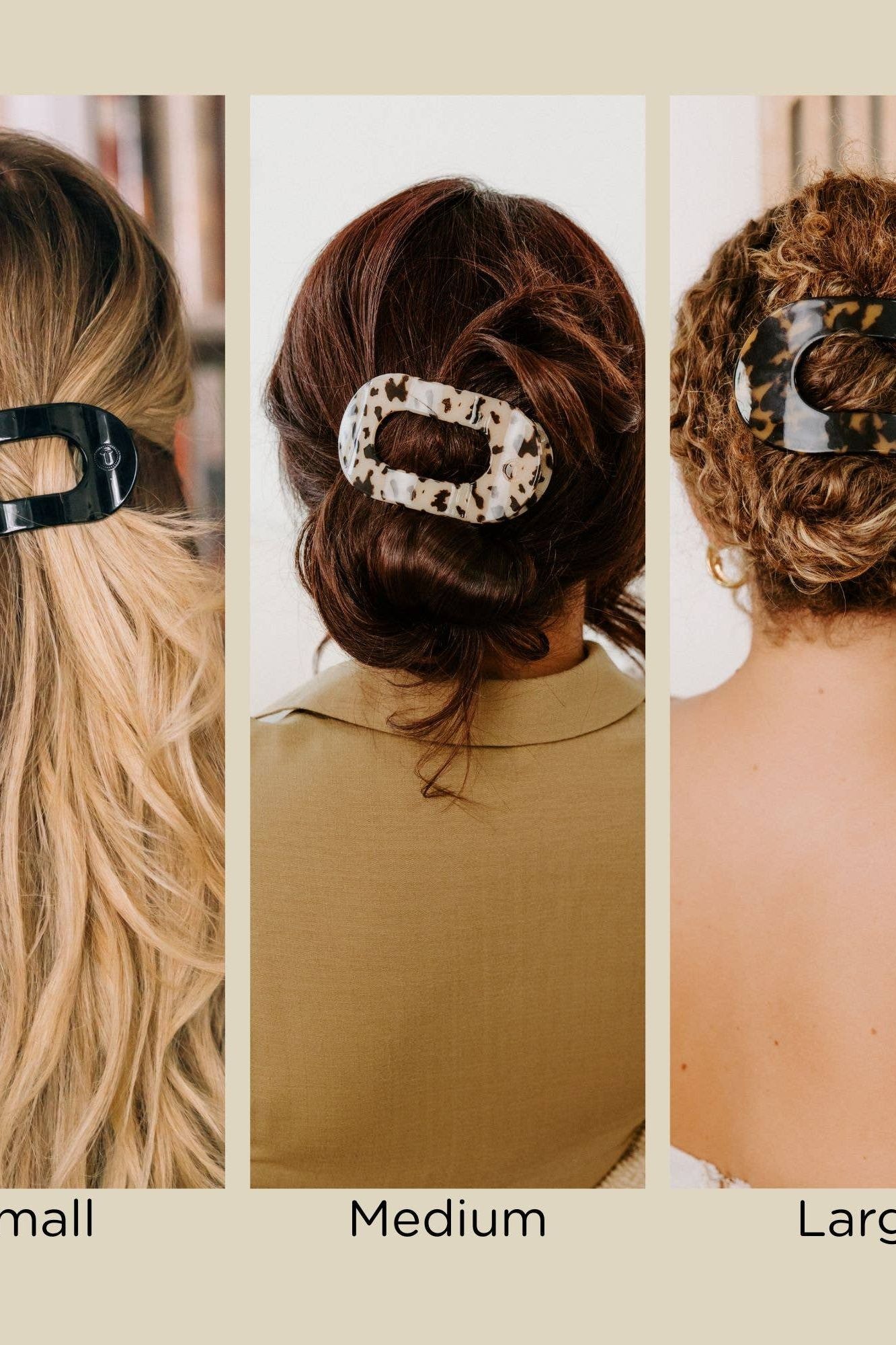 Round Flat Hair Clip | Large | Blonde Tortoise