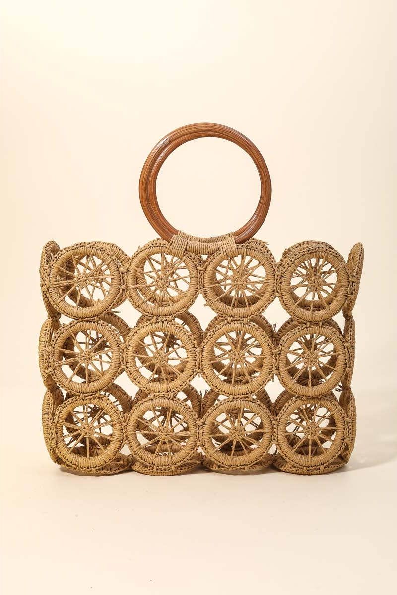 Boho Multi Circle Summer Beach Bag