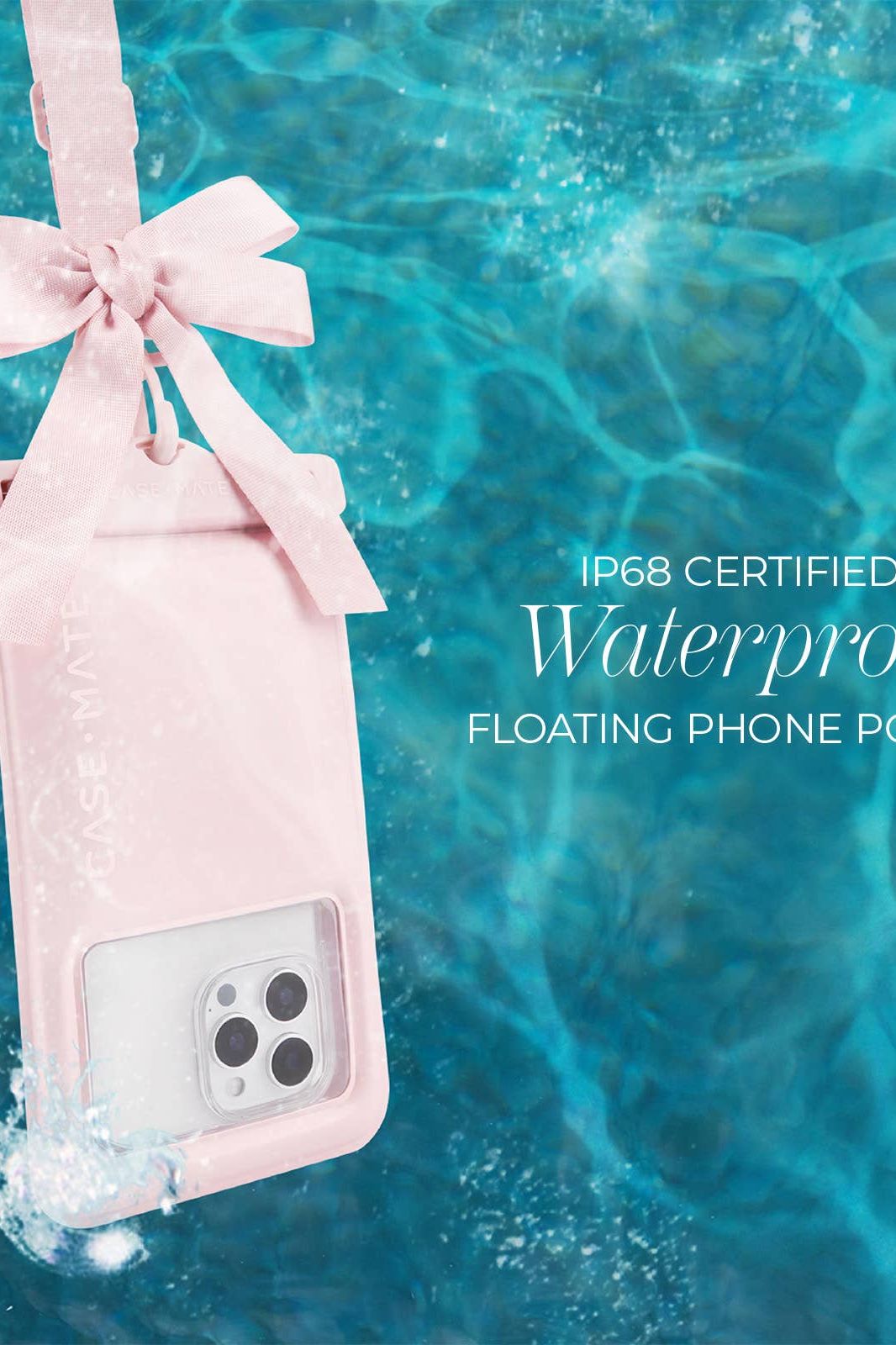 Ballet Pink Bow Waterproof Floating Pouch