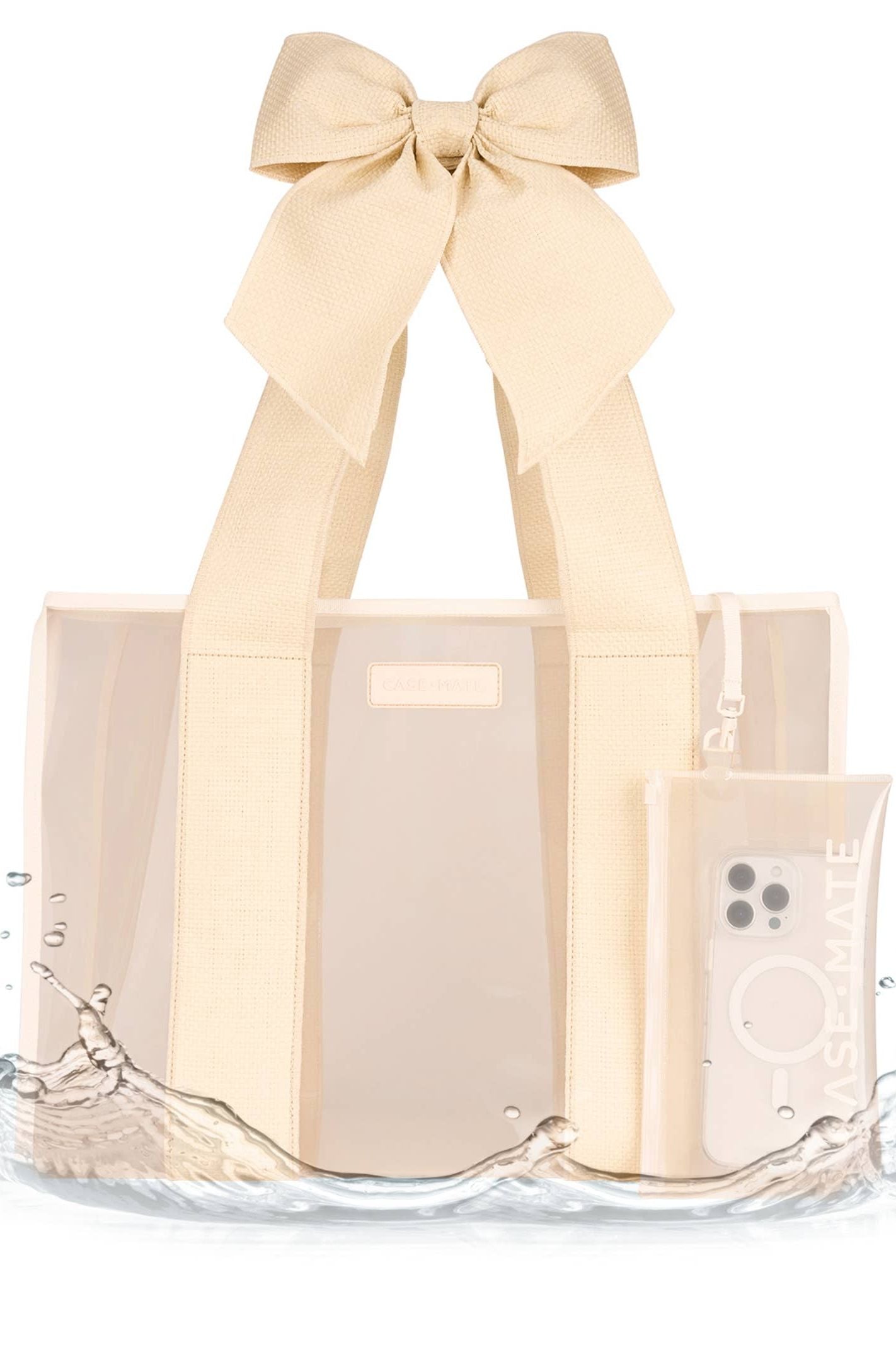 Casemate Ecru Beach Tote with Phone Pouch