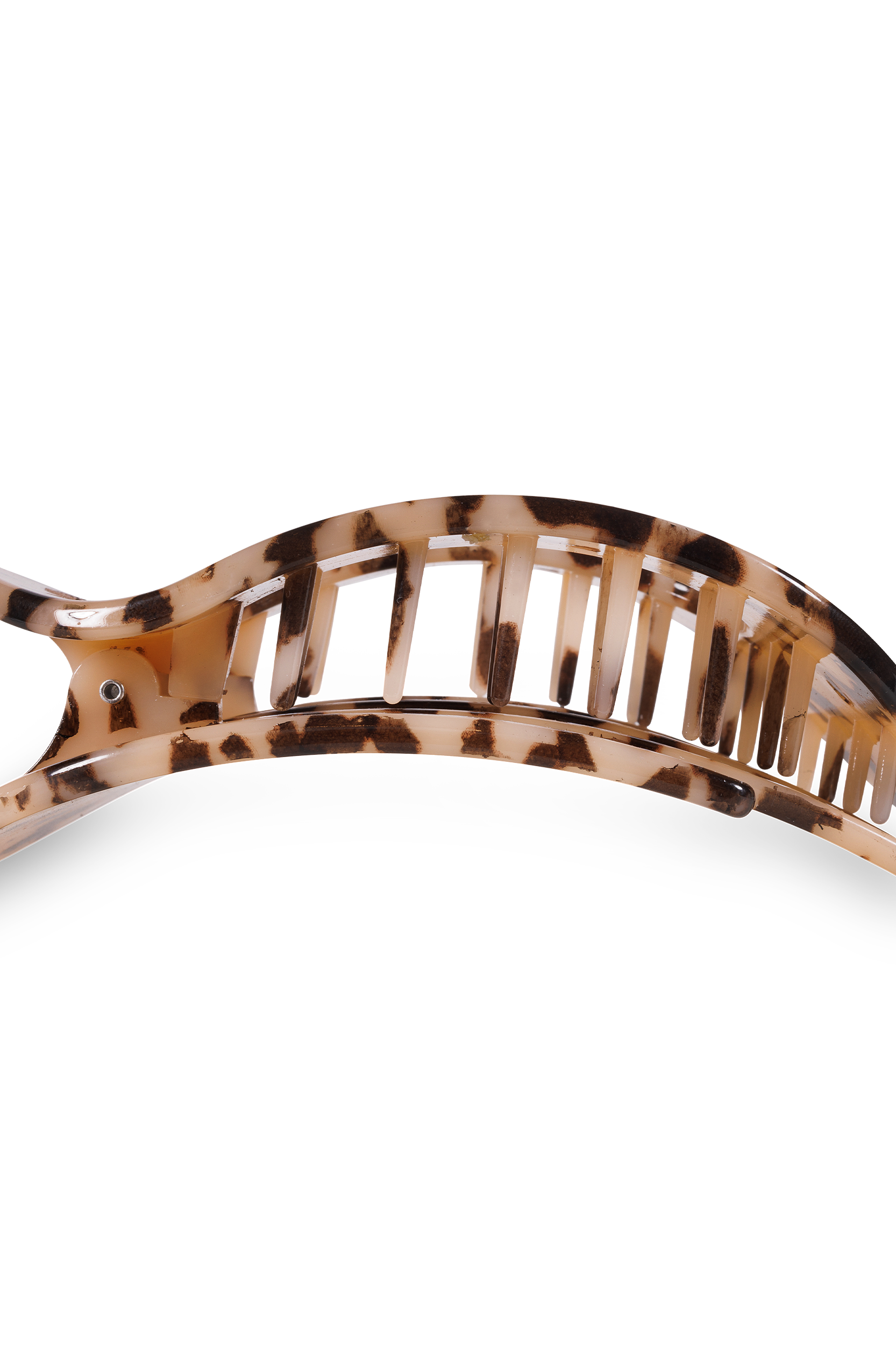 Round Flat Hair Clip | Large | Blonde Tortoise