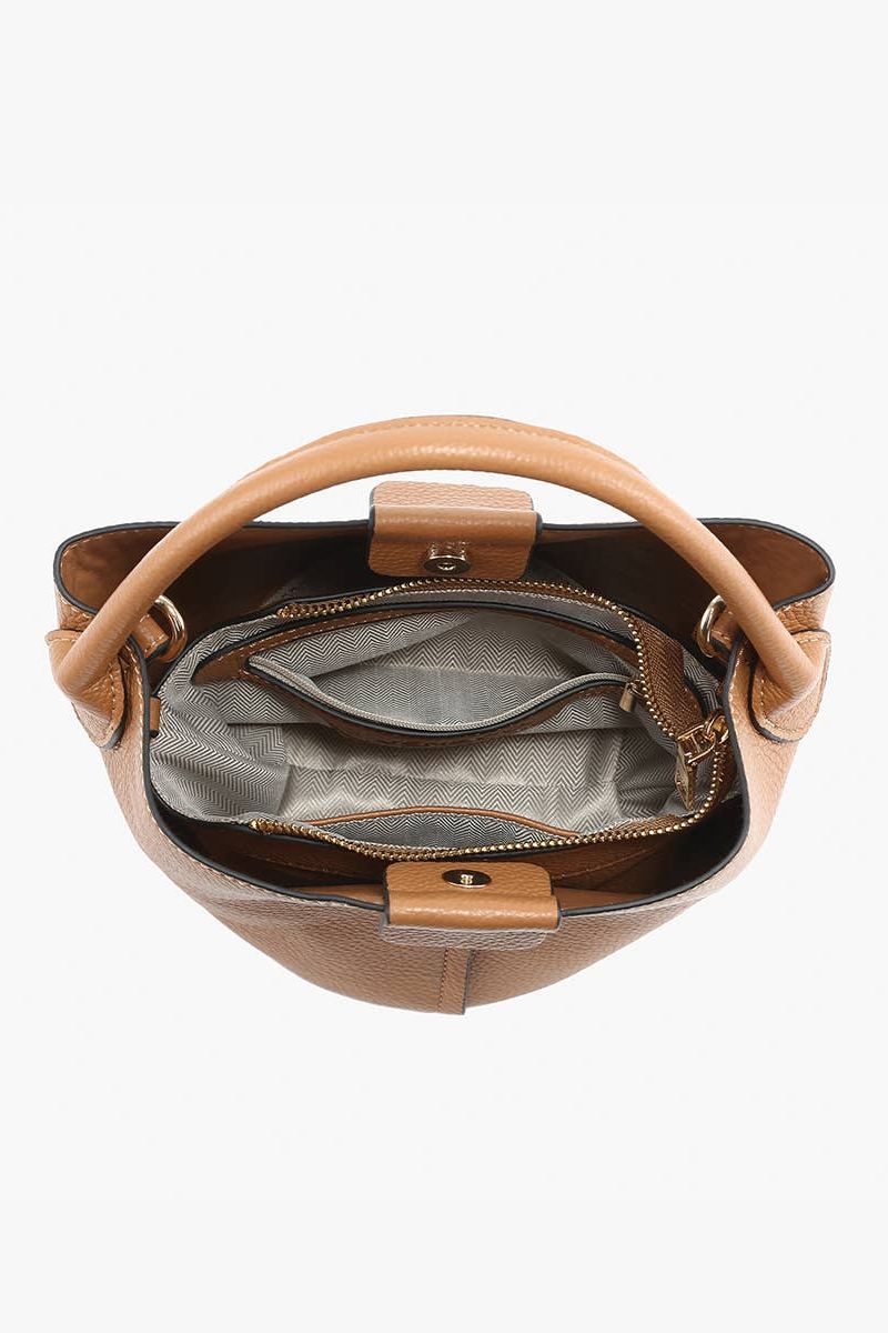 Farrah Bucket Bag w/ Top Handle & Inner Bag