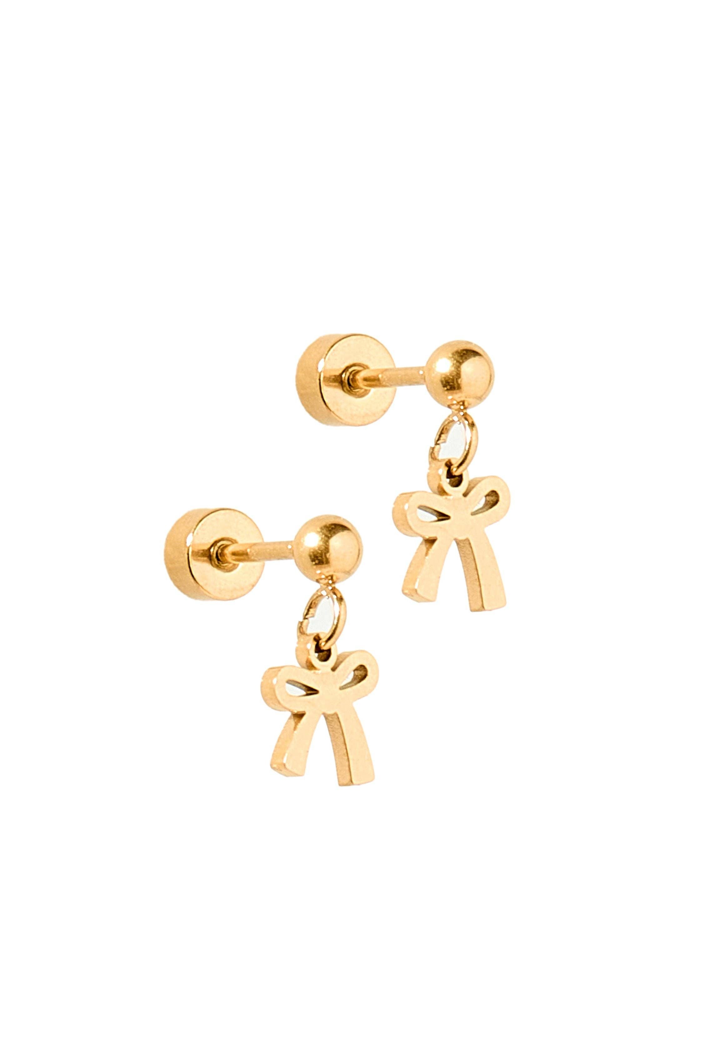 Screwback Stud Earrings - Millie Bow