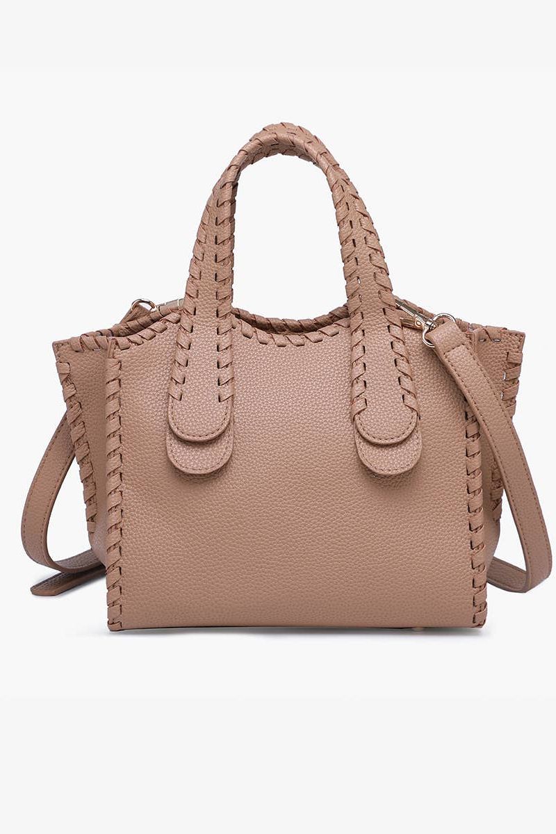 Marla Whipstitch Shaped Satchel