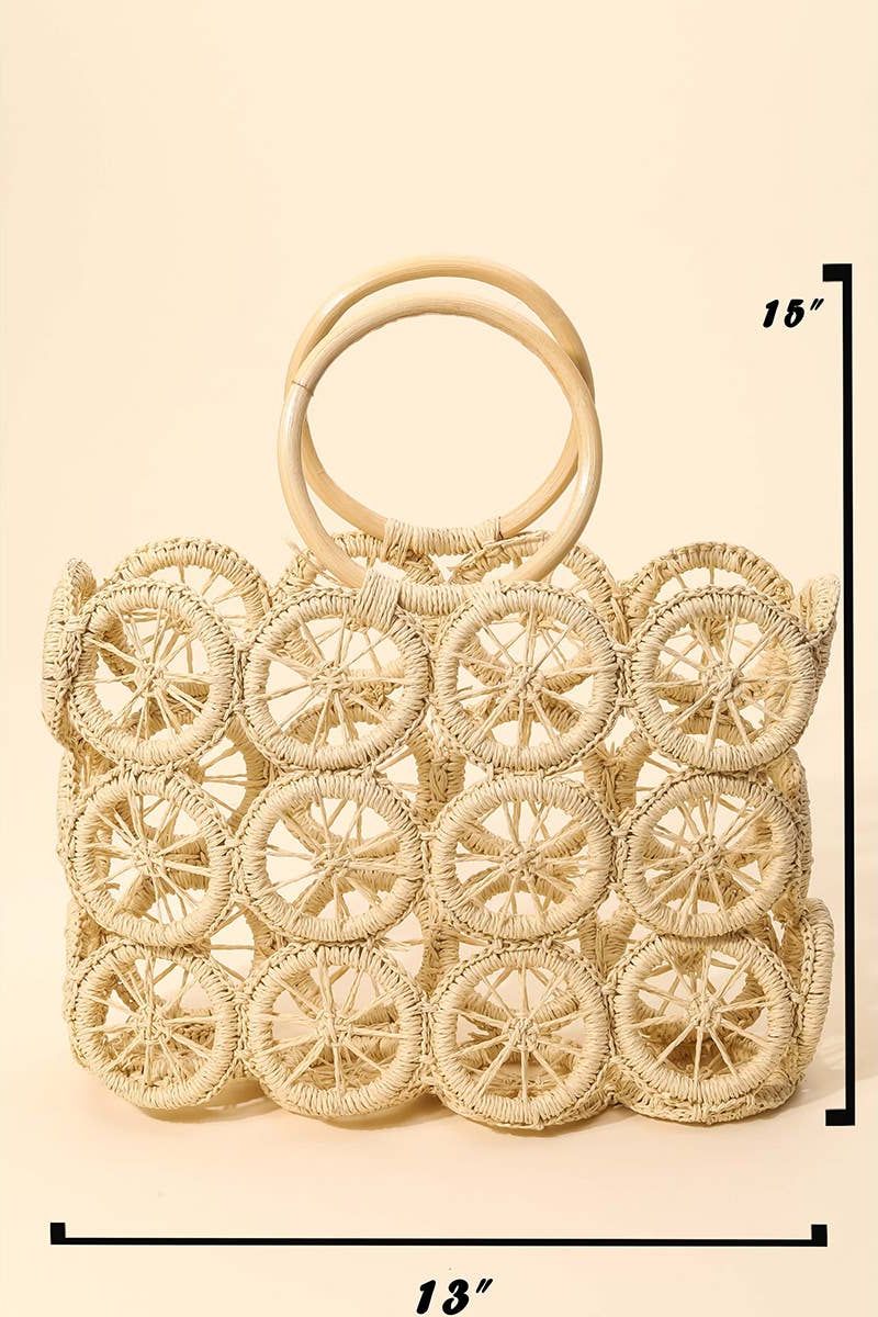 Boho Multi Circle Summer Beach Bag