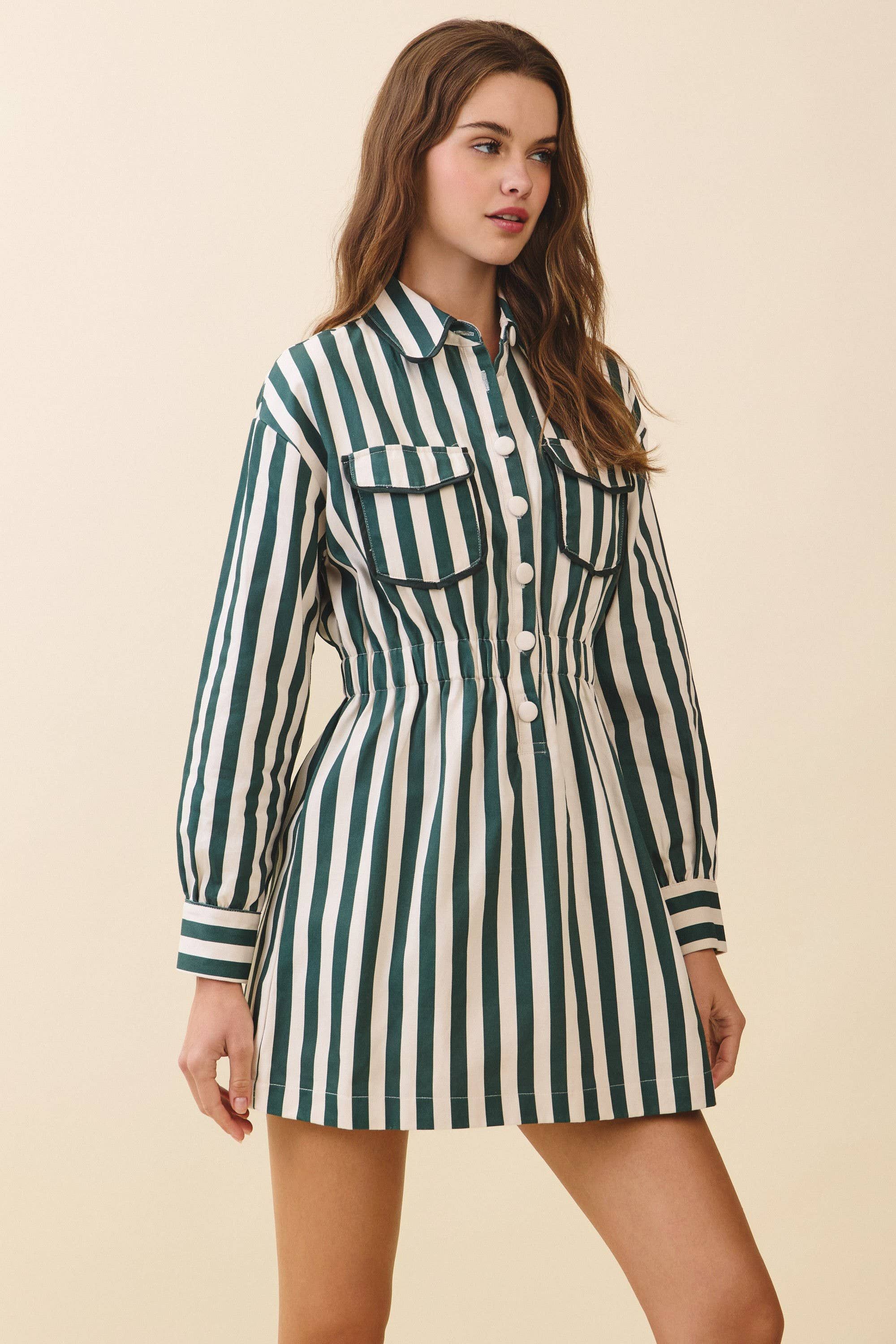 Sierra II Striped Shirt Dress