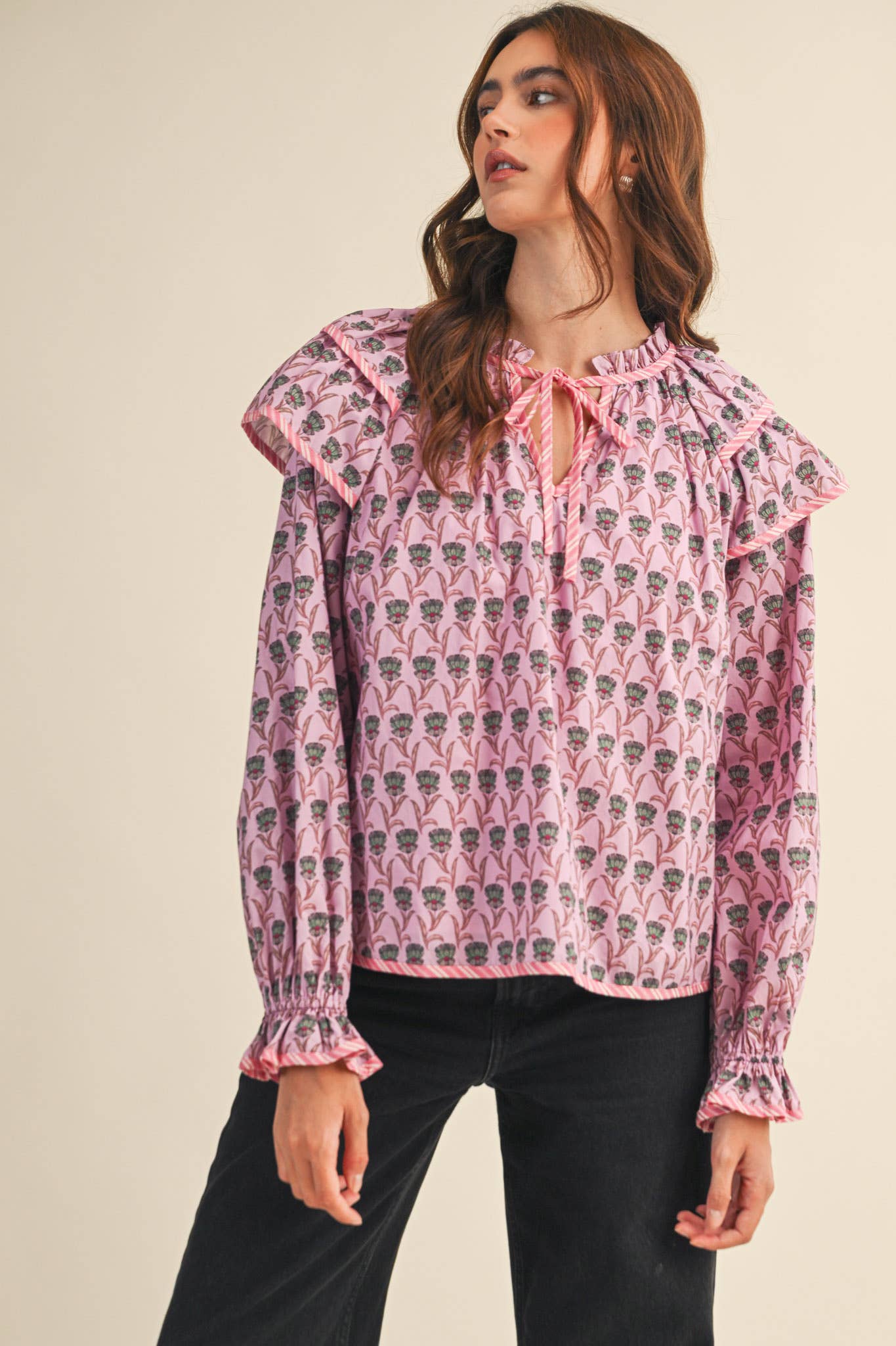 Presley Pink Floral Top