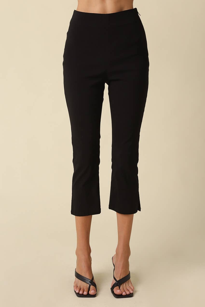 Kick Start High-Waist Flare Capri Pants