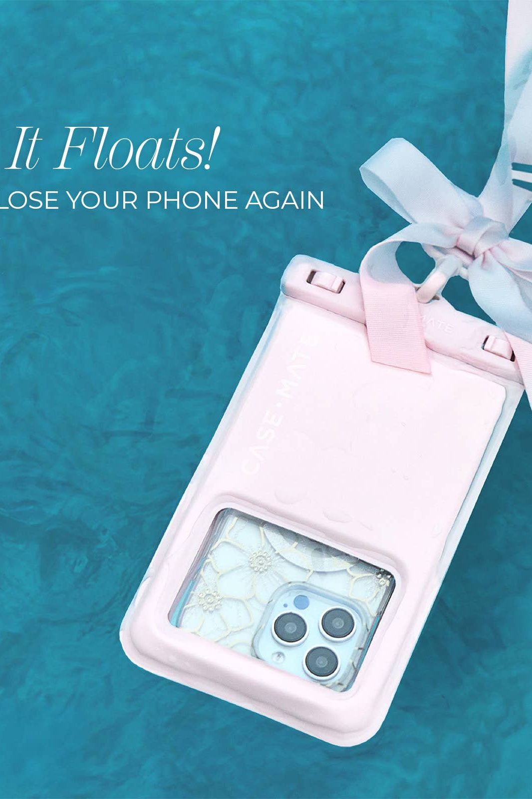 Ballet Pink Bow Waterproof Floating Pouch