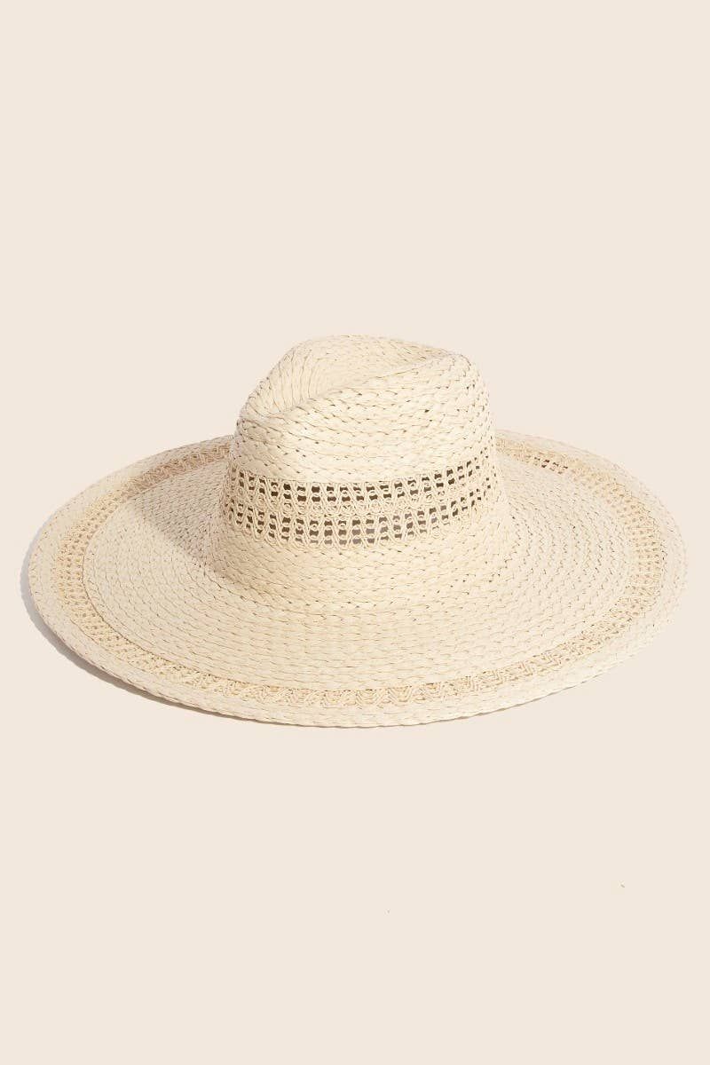 Boho Flat Brim Straw Hat