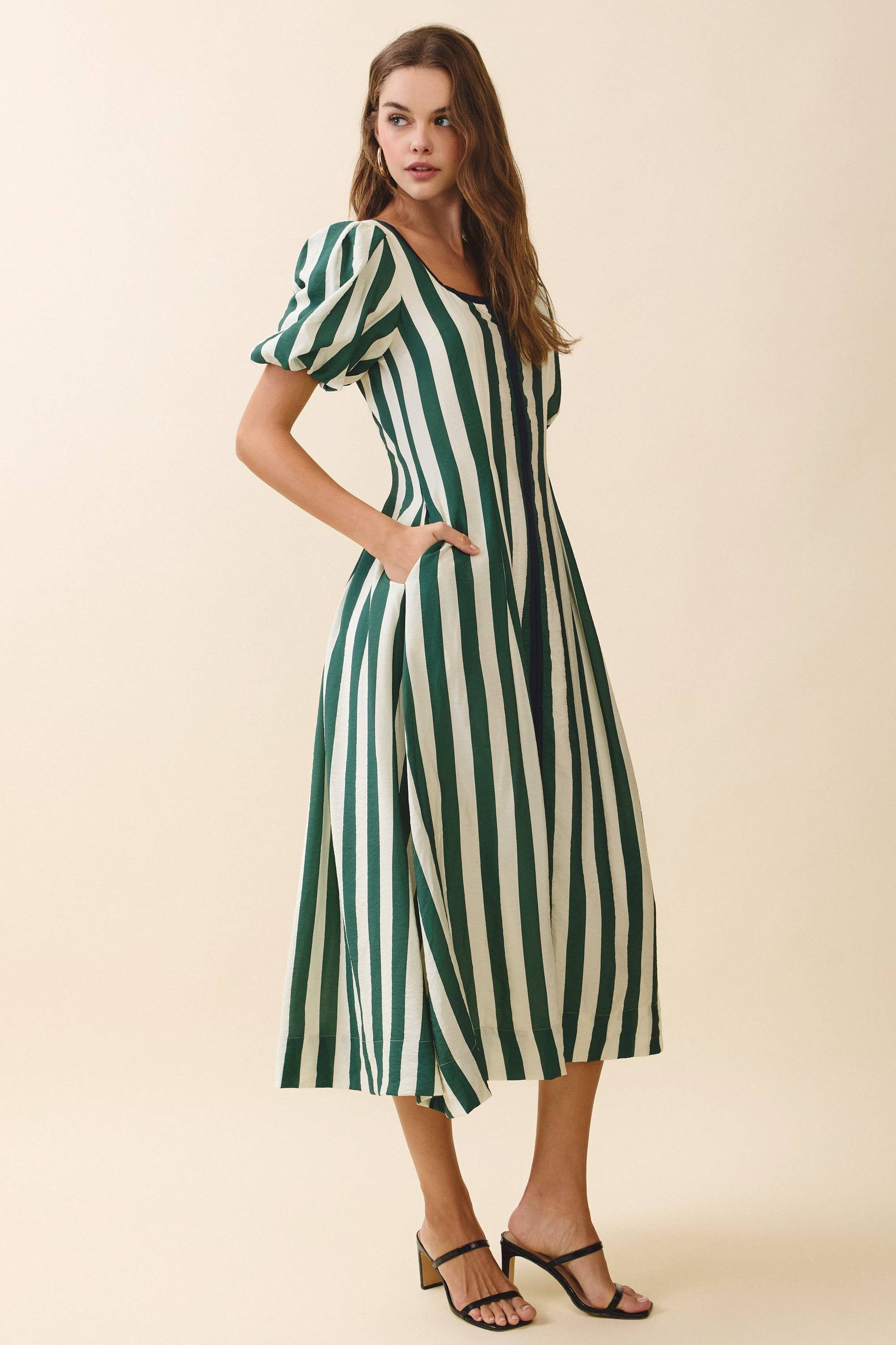 Sierra Striped Midi Dress