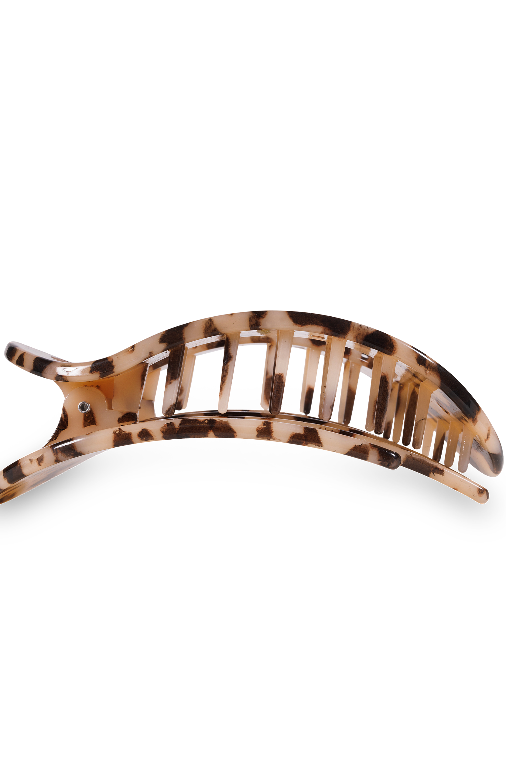 Round Flat Hair Clip | Medium | Blonde Tortoise