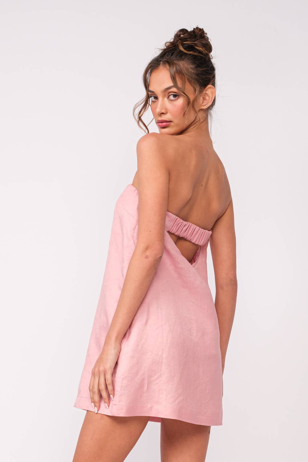 Sweet Escape Strapless Mini Dress with Elastic Back