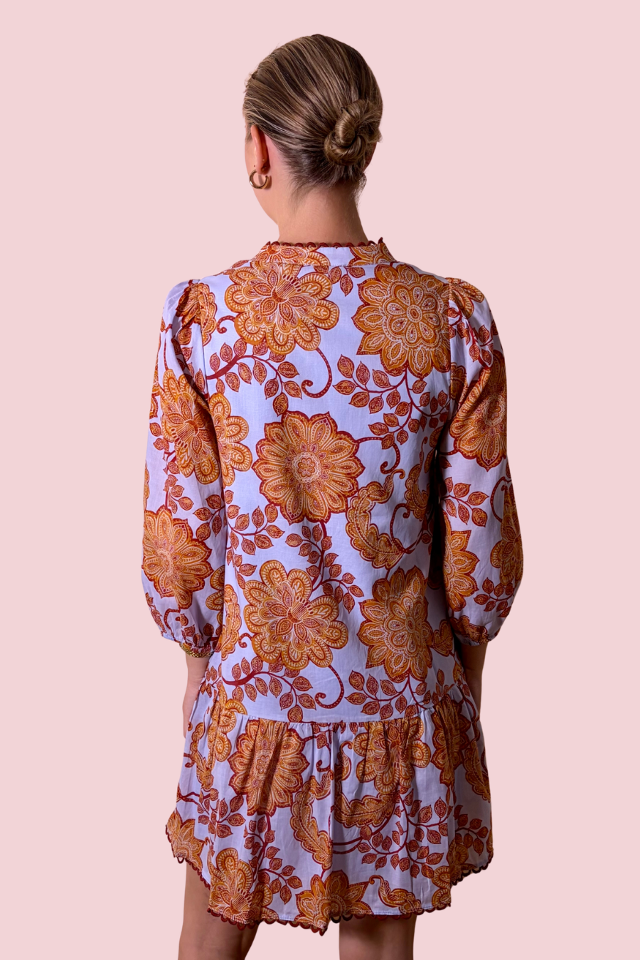 Autumn Spice Floral Print Mini Dress