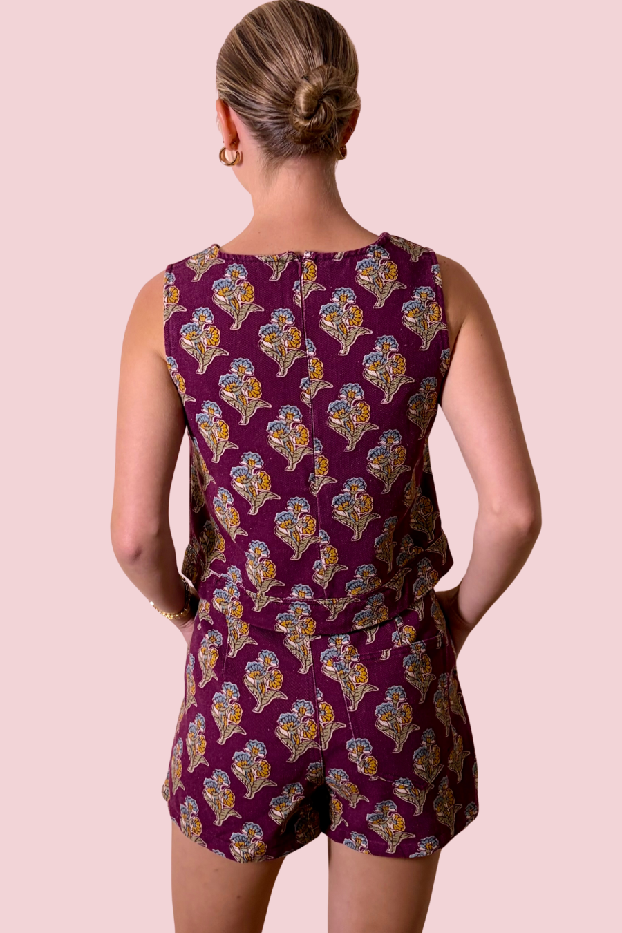 Bloom With a View Printed Sleeveless Top