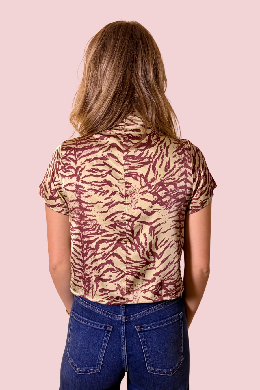 Mane Attraction Animal Print Twist Front Crop Top