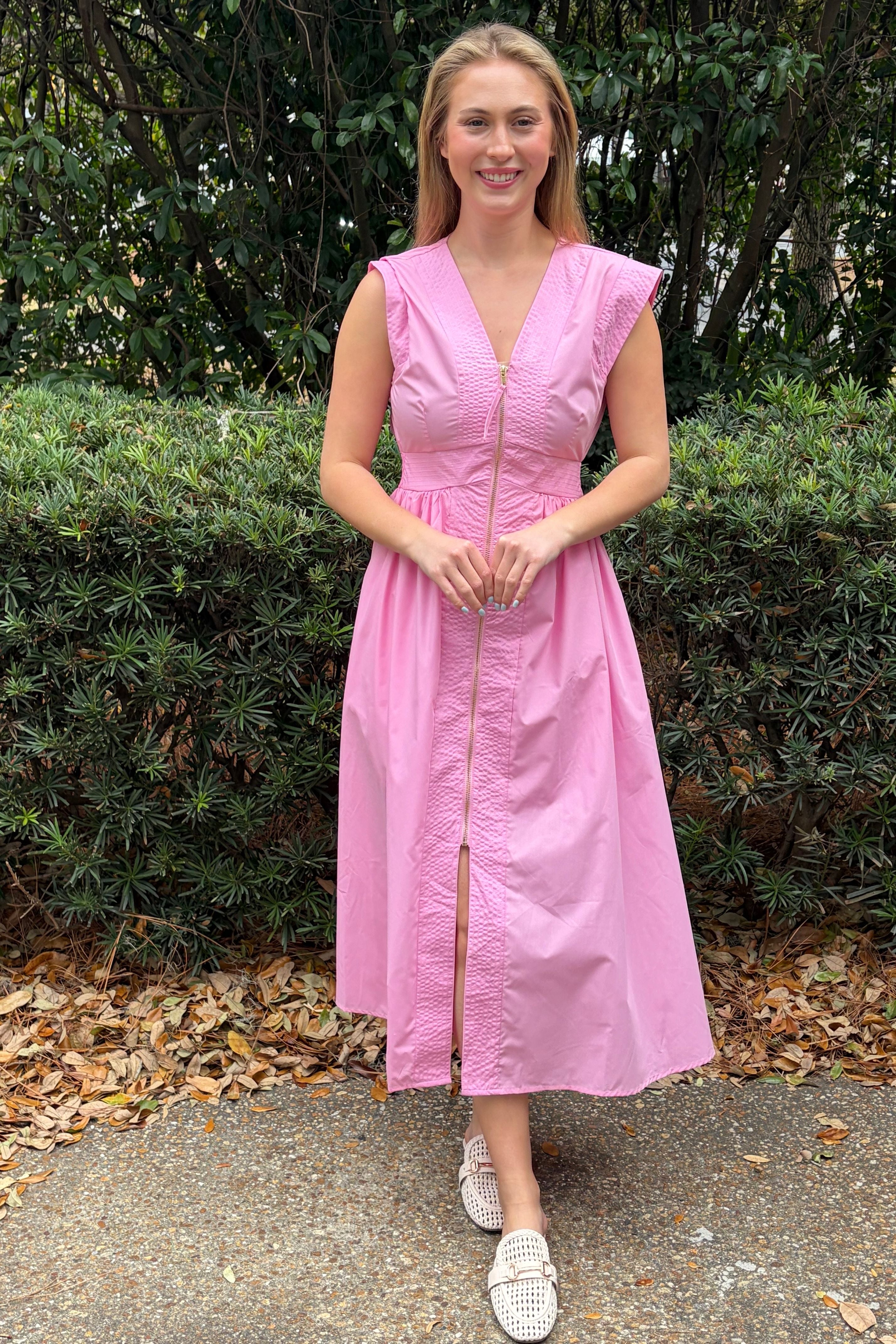 The Sloan Zip Midi Dress