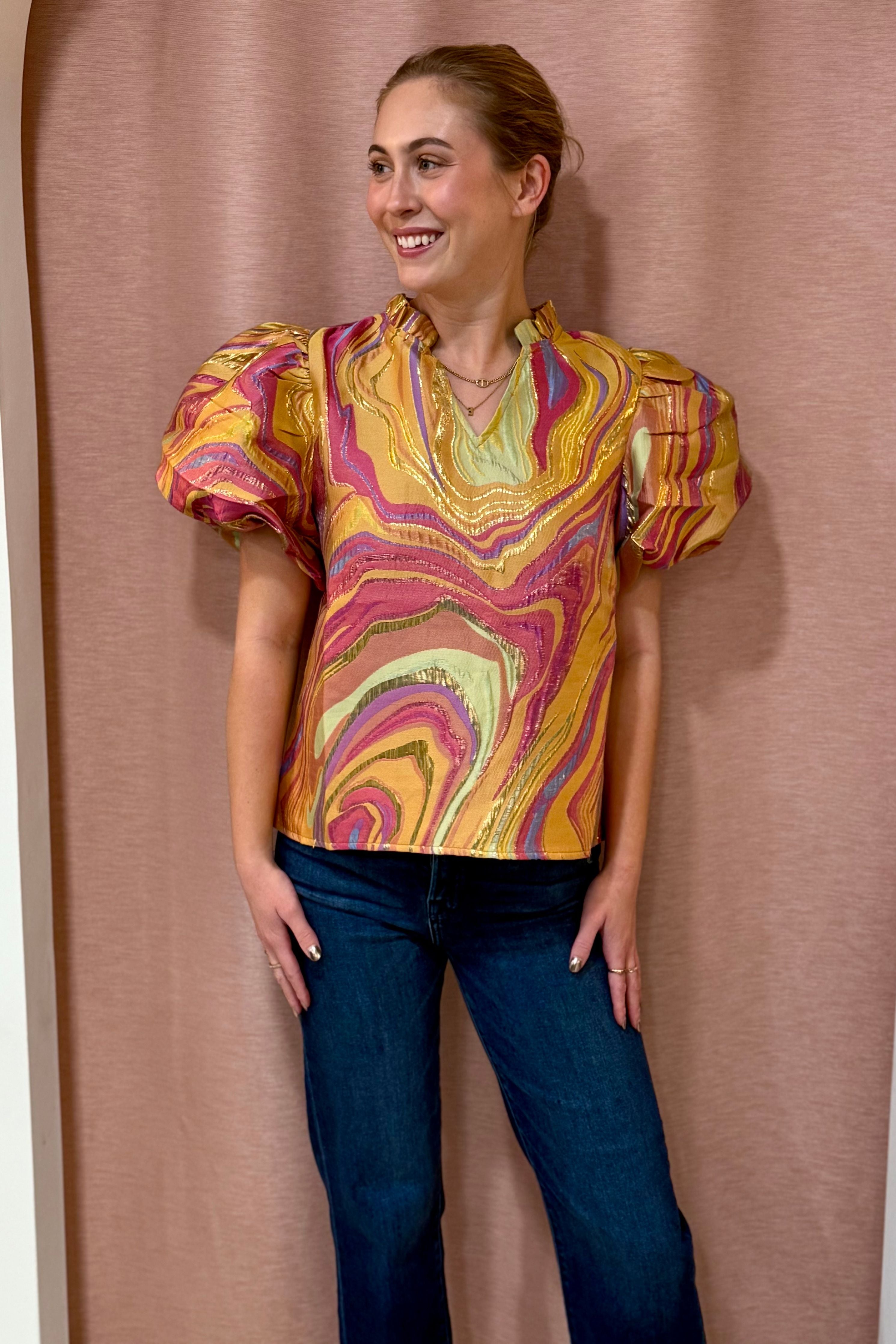 The Jackie Statement Blouse