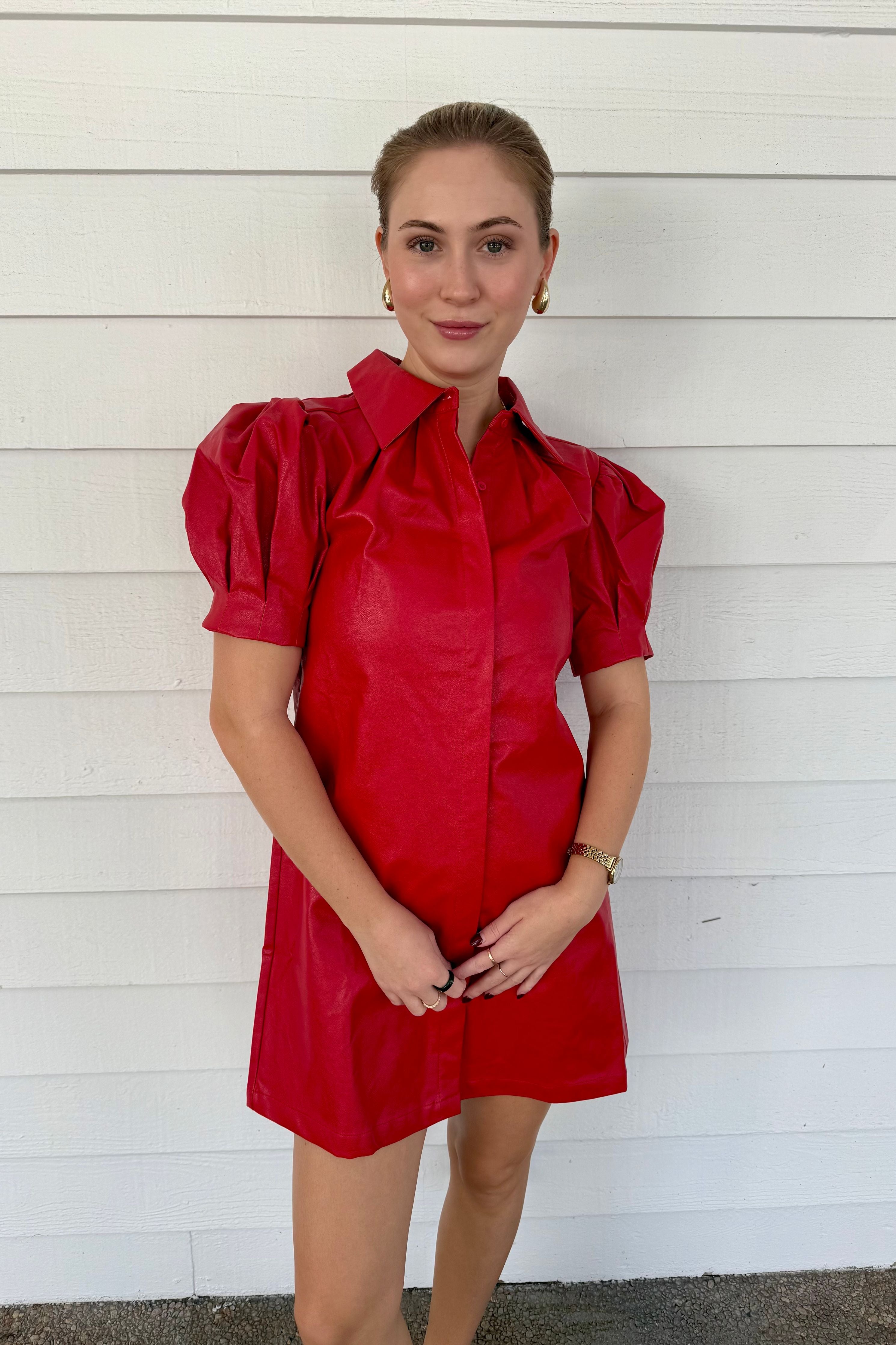 Vera Vegan Leather Mini Dress