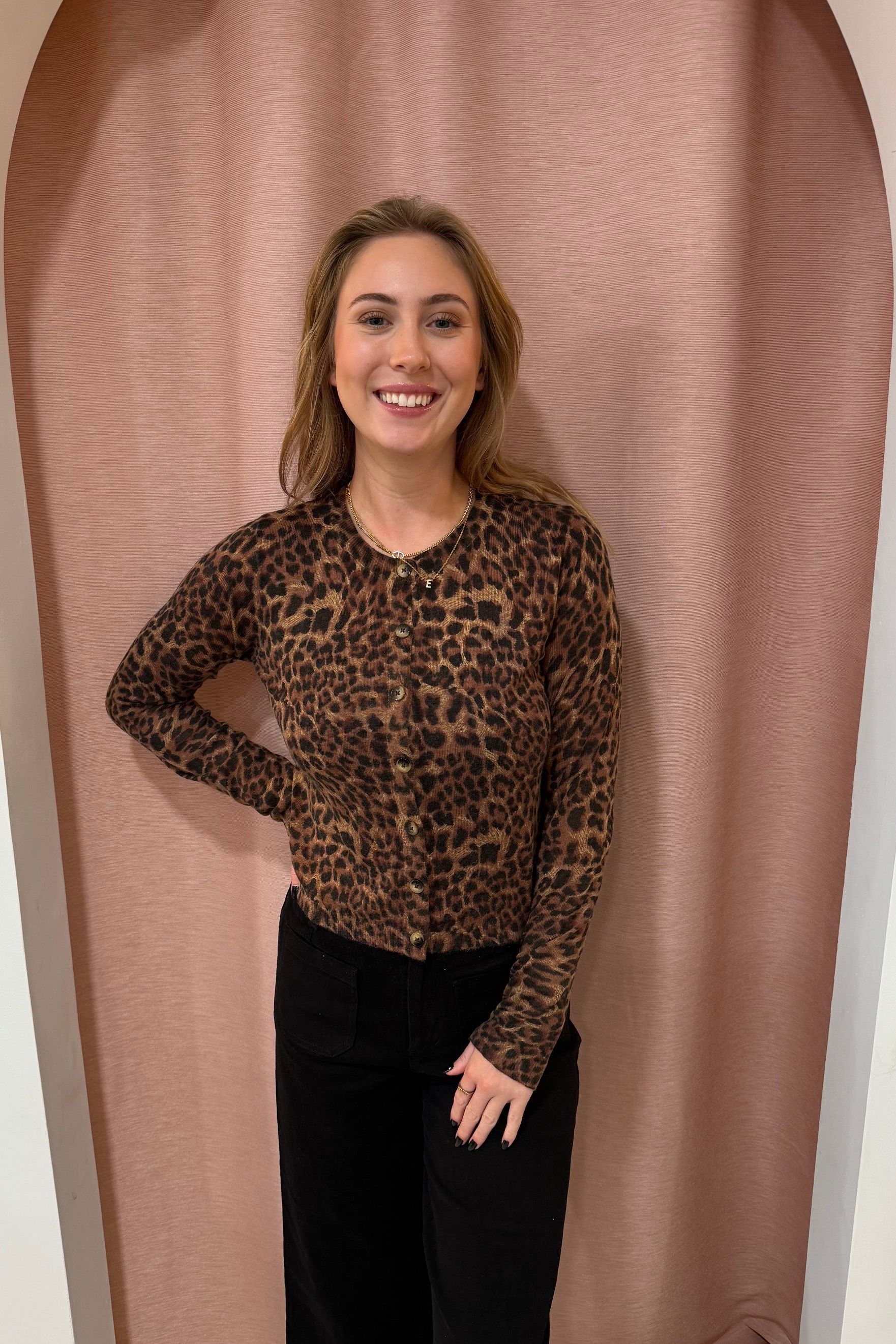 Lenny Leopard Cardigan