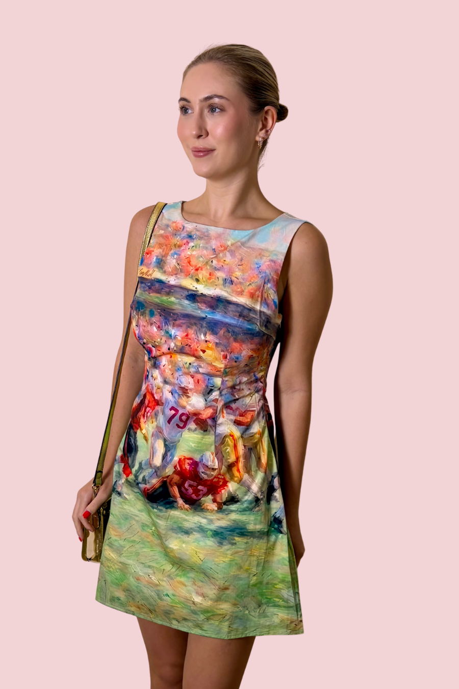Game Changer Football Print Mini Dress