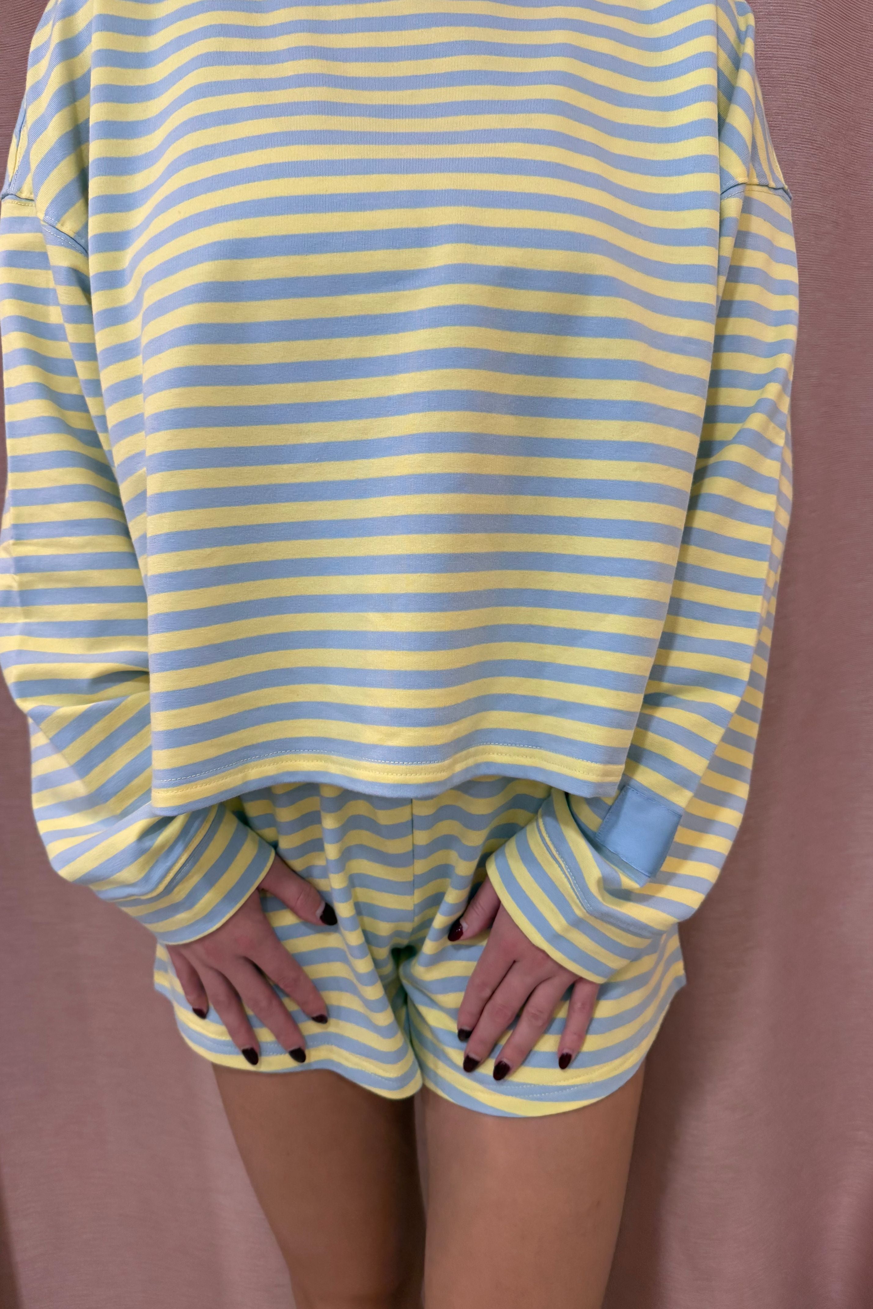 Stripe Terry Lounge Sweatshirt