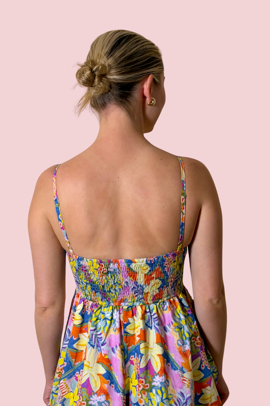 Summer Muse Multicolor Floral Maxi Dress with Spaghetti Straps and Flowy Skirt