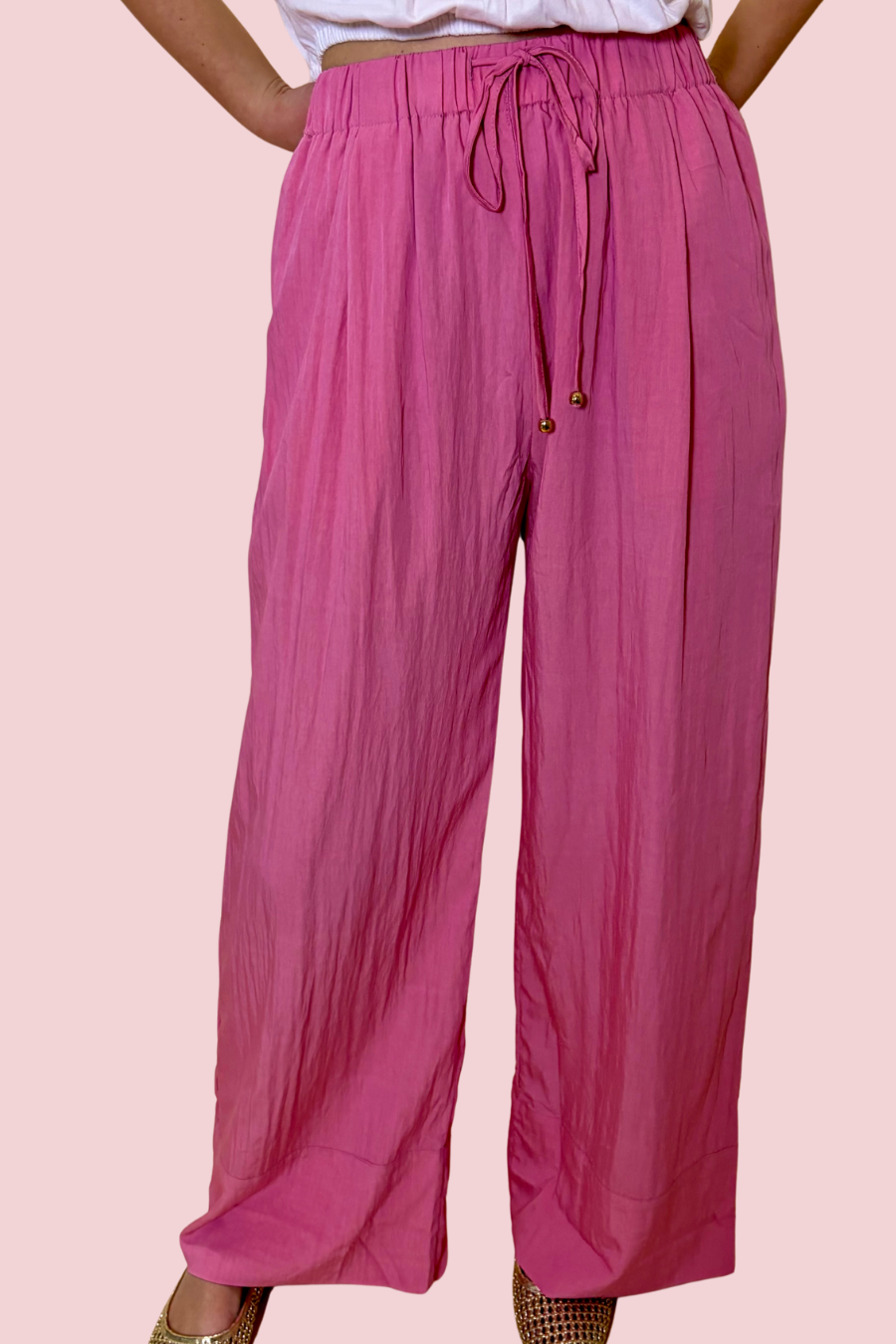 The Pink Breeze Drawstring Pants