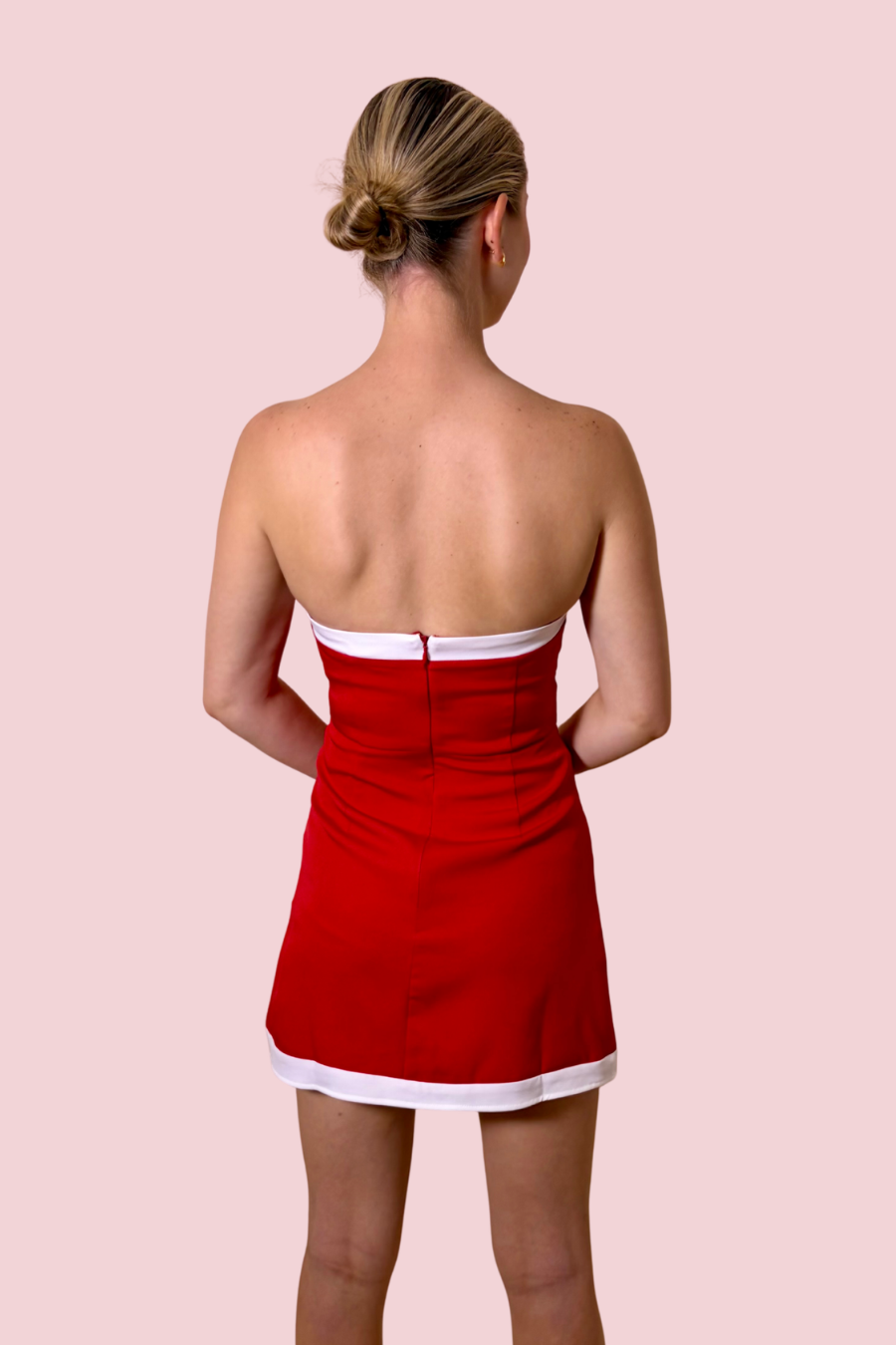 Game Day Contrast Trim Romper with Sweetheart Neckline