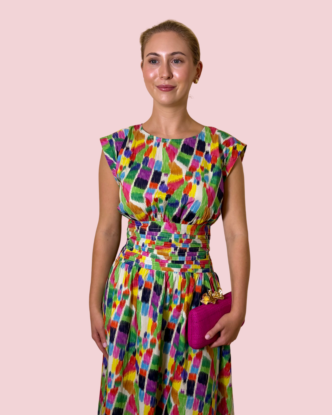 Color Me Happy Multicolor Abstract Print Two Piece Skirt Set